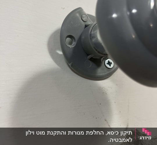 תושבת מתכת מותקנת על קיר